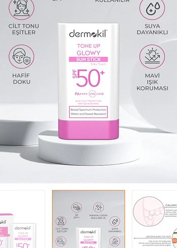 Dermokil Tonlandırıcı Güneş Stick SPF 50+ - Görsel 5