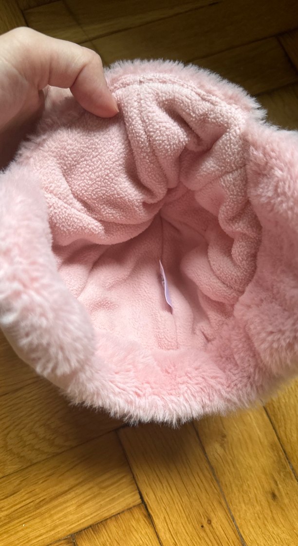 Pembe Peluş Detaylı Çocuk Bere - Görsel 2