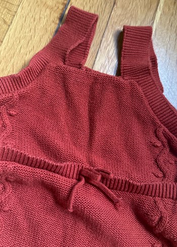 Kitemit kahverengi Örgü Bebek Kız Tulum - Görsel 2