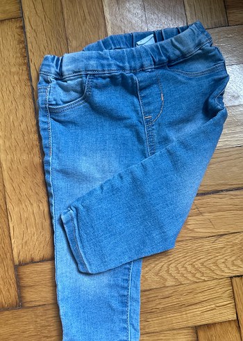 H&m Uniseks bebek Mavi Denim Pantolon - Görsel 3