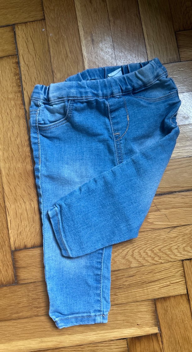 H&m Uniseks bebek  Mavi Denim Pantolon - Görsel 3