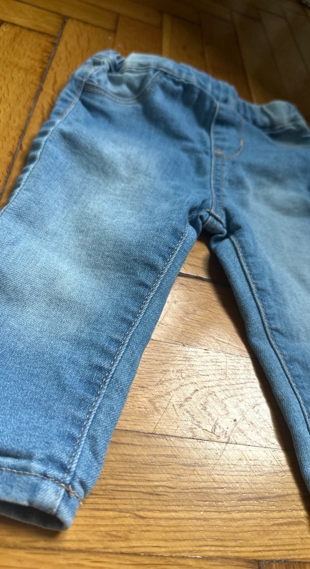 H&m Uniseks bebek  Mavi Denim Pantolon - Görsel 2