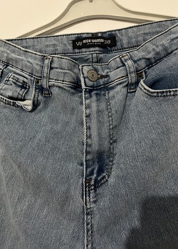 Kadın Mavi Midi Boy Denim Jean - Görsel 3