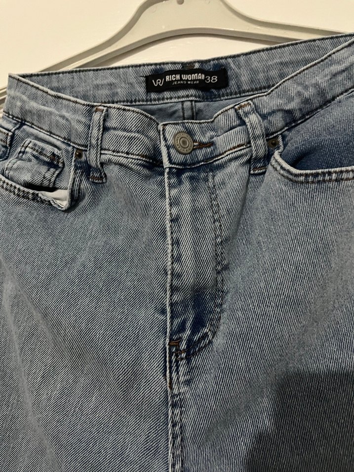 Kadın Mavi Midi Boy Denim Jean - Görsel 3