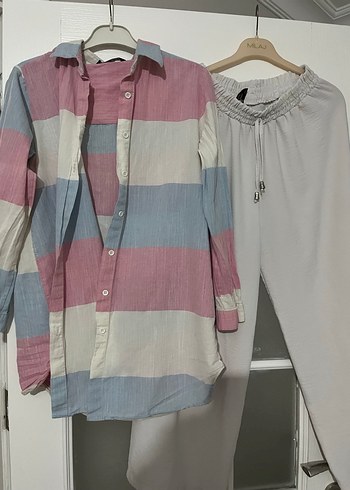 Düğmeli Çok Renkli  Mini Gömlek - Görsel 2