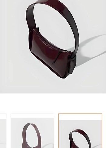 Trendyol & Milla Bordo Parlak Deri Kadın Omuz Çantası LBAG