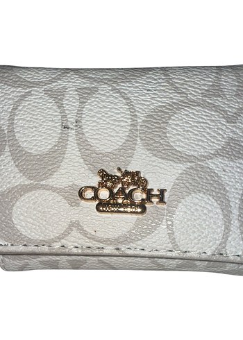 Coach Beyaz Monogramli Sik Cuzdan