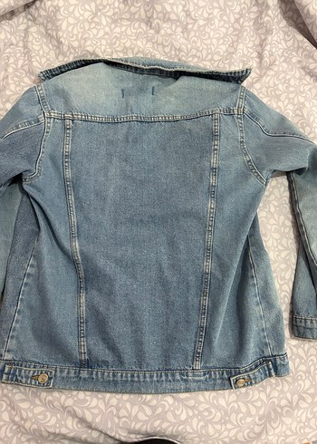 Kadın Mavi Düğmeli Kot Ceket - Görsel 2