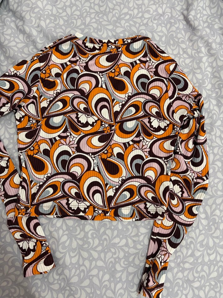 Bohem Desenli Uzun Kollu Bluz - Görsel 2