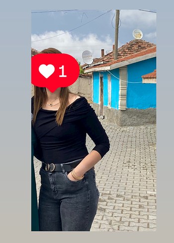 diğer Beden siyah Renk Kadın Siyah Drapeli Bluz