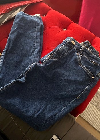 Koyu Mavi Kadın Denim Pantolon