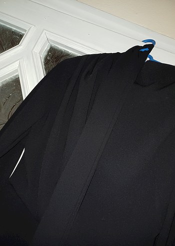Diğer Drapeli Siyah Kadın Uzun Elbise