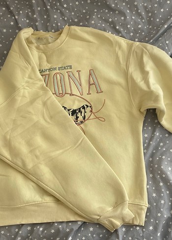l Beden Sarı Pamuklu Bohem Kadın Sweatshirt