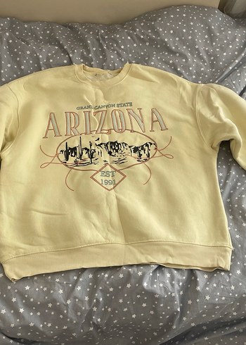 Sarı Pamuklu Bohem Kadın Sweatshirt