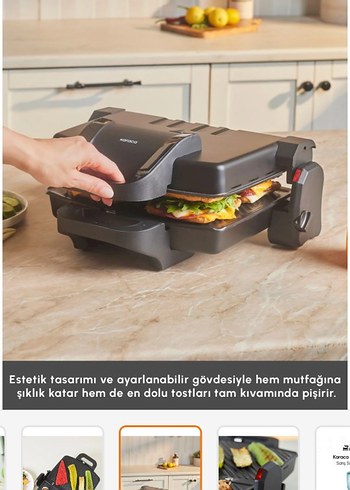 Siyah Tost Makinesi 37,5x31x13,5 cm - Görsel 3