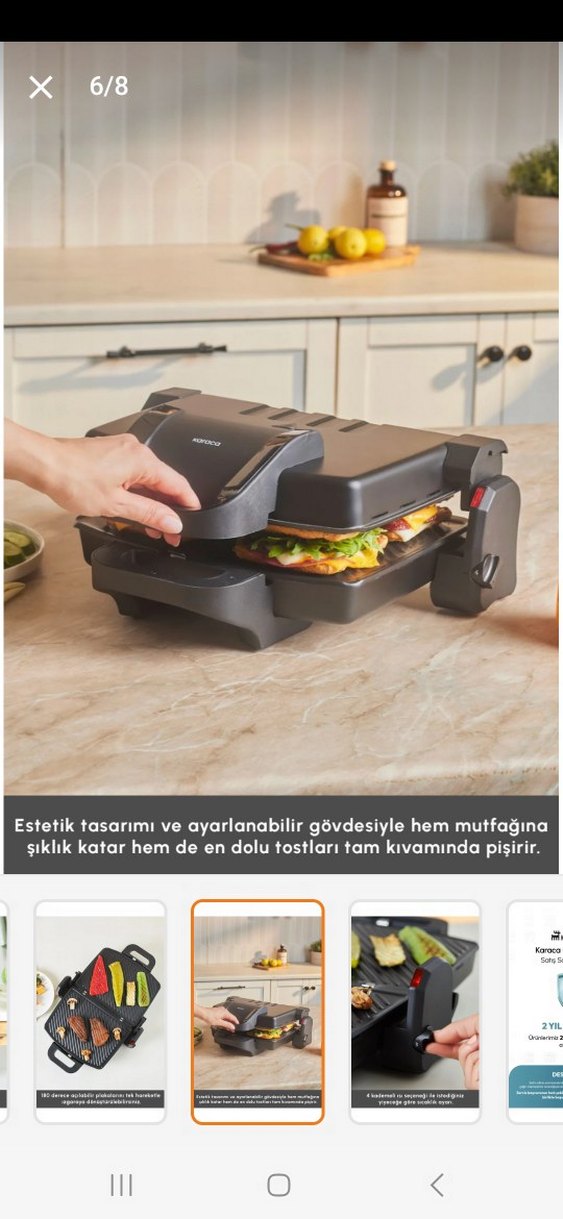 Siyah Tost Makinesi 37,5x31x13,5 cm - Görsel 3