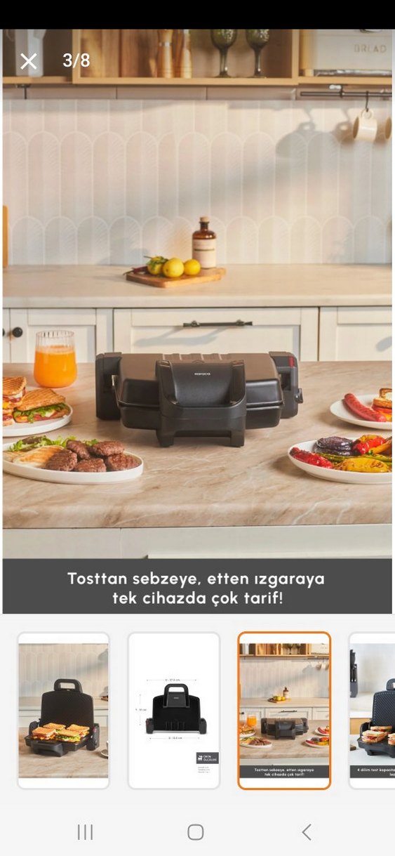 Siyah Tost Makinesi 37,5x31x13,5 cm - Görsel 4