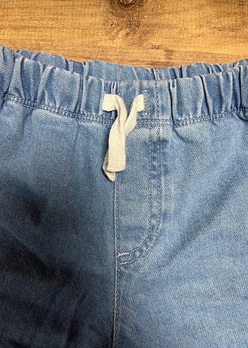 Kızlar için Mavi Denim Rahat Şort - Görsel 4