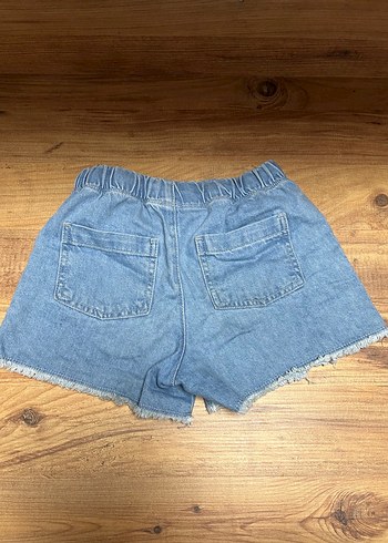 Kızlar için Mavi Denim Rahat Şort - Görsel 2