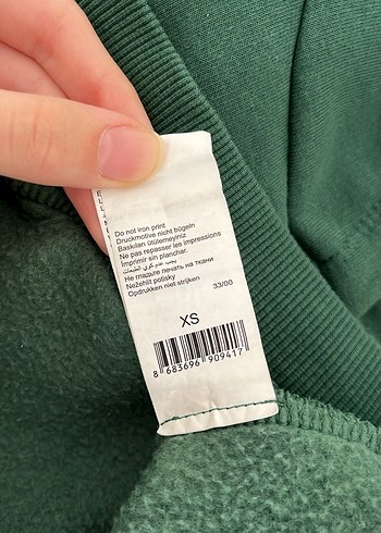 Kadın Koyu Yeşil Kapüşonlu Mavi Sweatshirt - Görsel 6