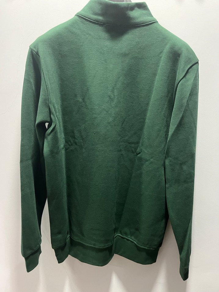 Erkek Yeşil Yarım Fermuarlı Sweatshirt - Görsel 3