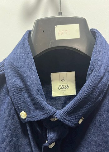 Lacivert Kadife Erkek Gömlek - Görsel 3