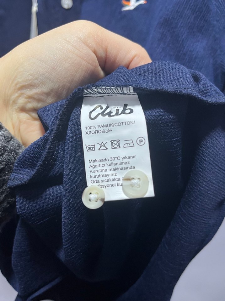 Lacivert Kadife Erkek Gömlek - Görsel 5