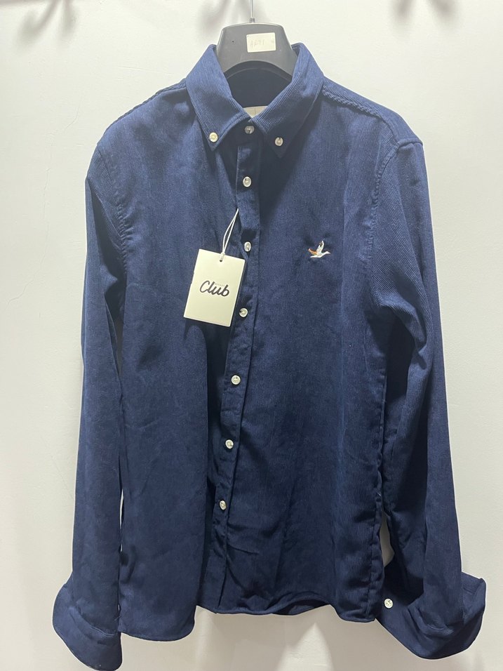 Lacivert Kadife Erkek Gömlek - Görsel 2