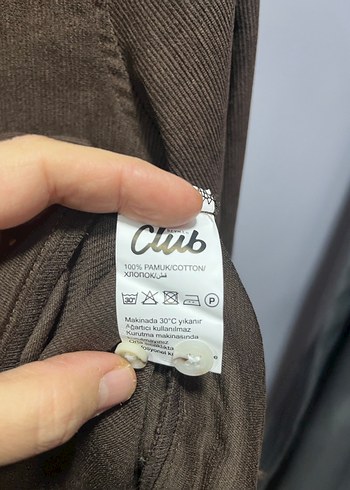 Erkek kahverengi kadife uzun kollu gömlek - Görsel 4