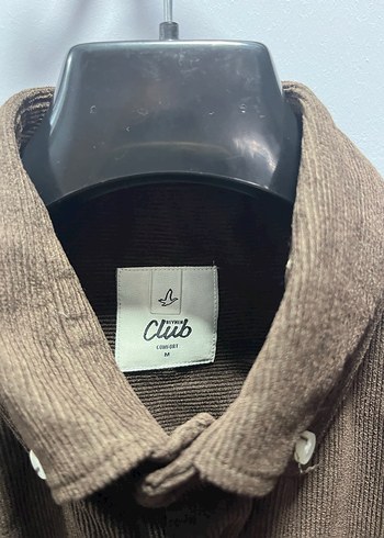 Erkek kahverengi kadife uzun kollu gömlek - Görsel 2