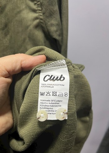 Erkek Haki Düğmeli Uzun Kollu Gömlek - Görsel 5