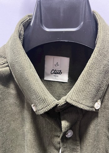 Erkek Haki Düğmeli Uzun Kollu Gömlek - Görsel 3