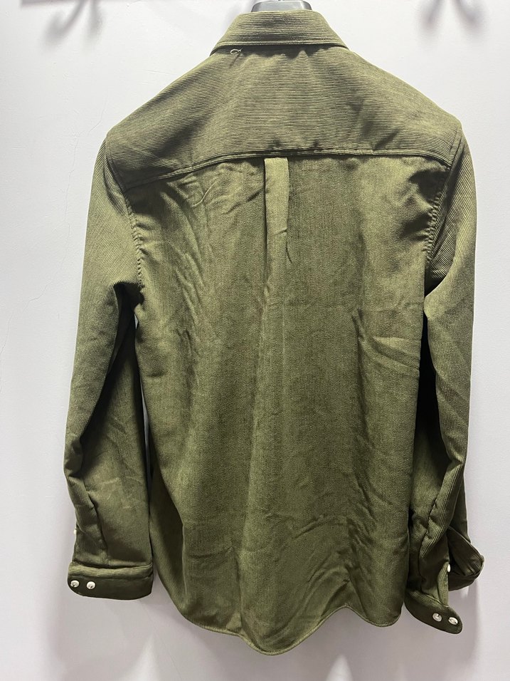 Erkek Haki Düğmeli Uzun Kollu Gömlek - Görsel 4