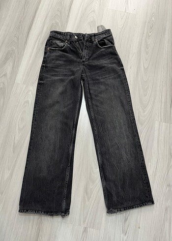 Zara Yikamali Siyah Denim Jean