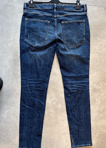 Erkek Mavi Bol Kesim Denim Pantolon - Görsel 4