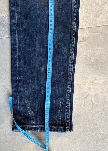 Erkek Mavi Bol Kesim Denim Pantolon - Görsel 3