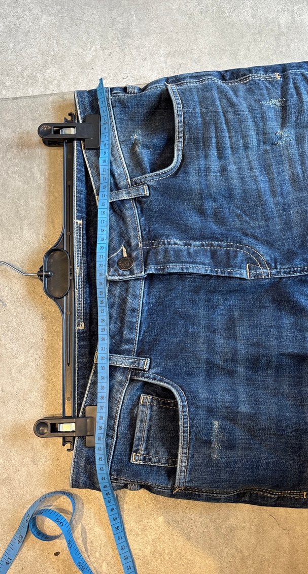 Erkek Mavi Bol Kesim Denim Pantolon - Görsel 2