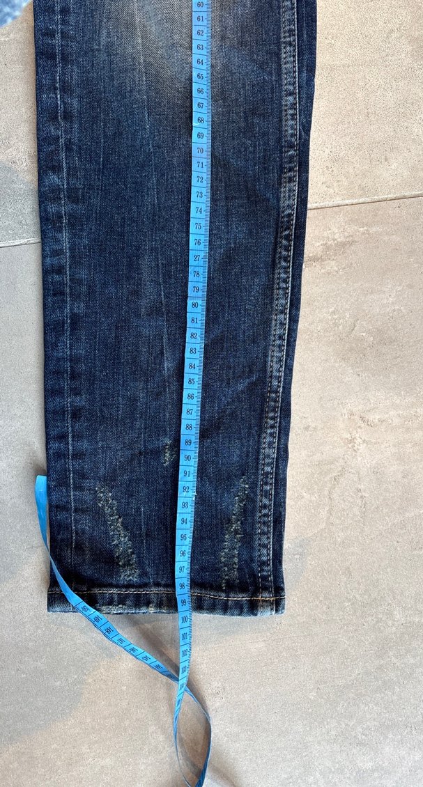 Erkek Mavi Bol Kesim Denim Pantolon - Görsel 3