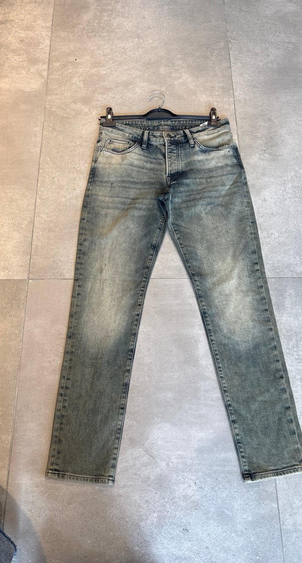 Erkek Gri Batik Desenli Kot Pantolon - Görsel 3