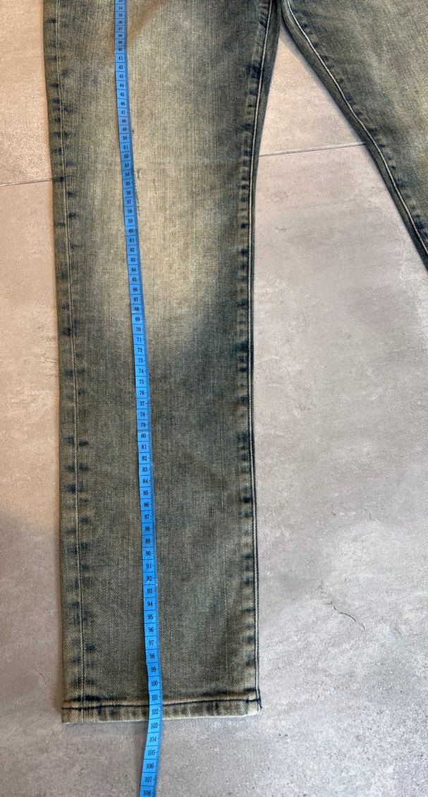 Erkek Gri Batik Desenli Kot Pantolon - Görsel 2