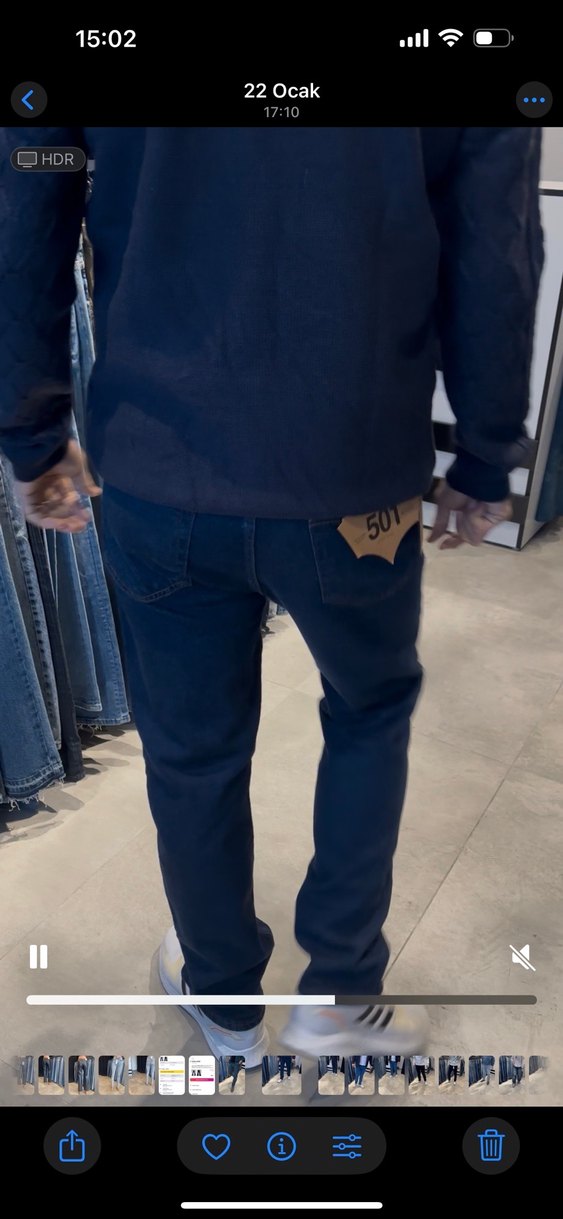 Erkek Gri Kemerli Regular Fit Denim Jean - Görsel 2