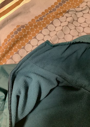 Unisex Yeşil Kapüşonlu Fermuarlı Yağmurluk - Görsel 2