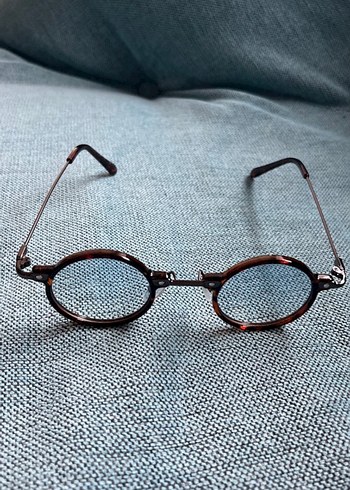 Kahverengi Yuvarlak Kadın Gözlüğü vintage tarzıyla - Görsel 3