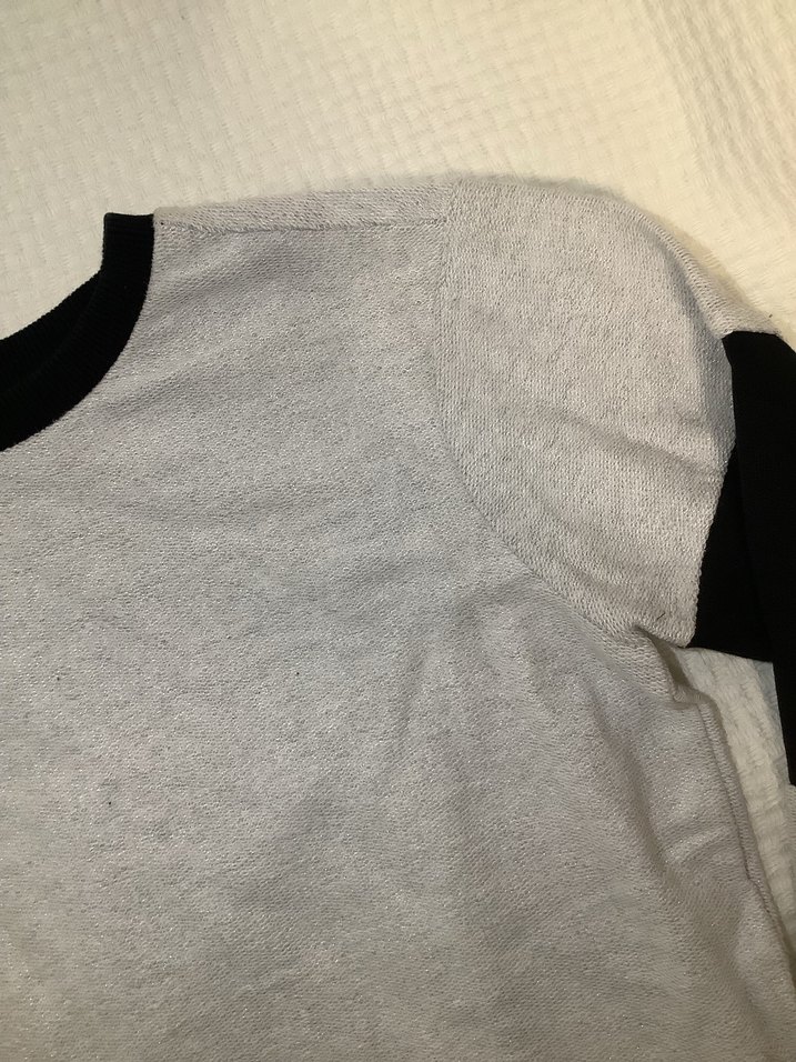 Beyaz Siyah Sweatshirt - Görsel 2