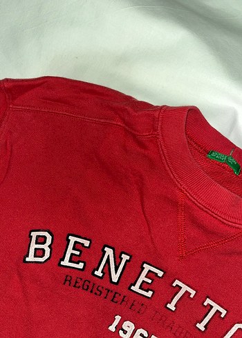 Benetton Kırmızı Uzun Kollu Sweatshirt - Görsel 2