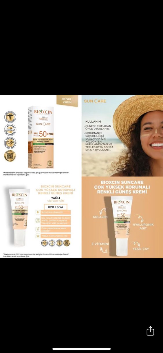 Bioxcin Yüksek Koruma SPF 50+ Güneş Kremi - Görsel 3
