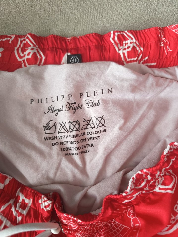 Erkek Kırmızı Baskılı Mini Şort - Görsel 2