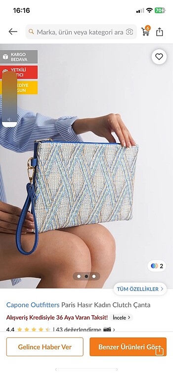 Kadın clutch