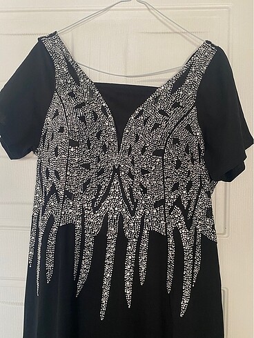 Siyah taşlı abiye - Görsel 2