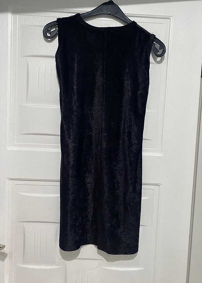 Siyah kadife elbise - Görsel 2